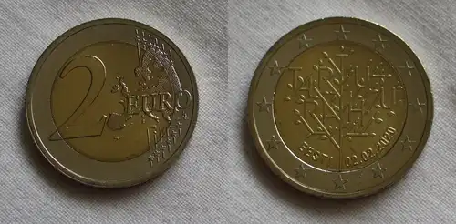 2 Euro Gedenkmünze Estland 100 Jahre Frieden von Tartu 2020 Stgl. (159161)
