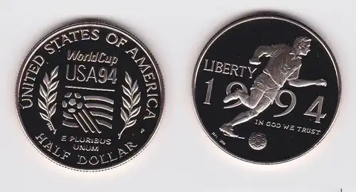 1/2 Dollar Nickel Münze USA Fussball WM 1994 PP (159971)