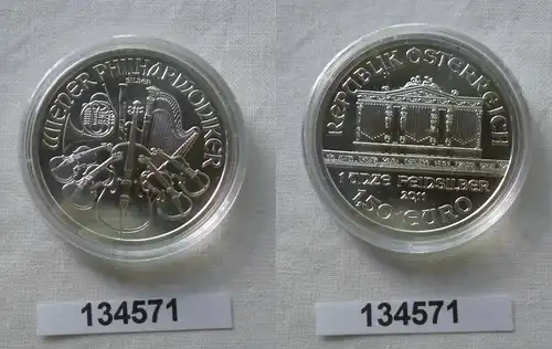 1,5 Euro Silbermünze Österreich 2011 Philharmoniker 1 Unze Feinsilber (134571)