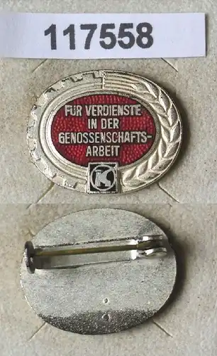 emaillierte DDR Ehrennadel Silber der Konsum Genossenschaft (117558)
