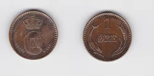 1 Öre Kupfer Münze Dänemark 1897 (133457)