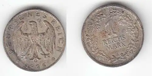 1 Reichsmark Silber Münze Weimarer Republik 1926 A (114304)