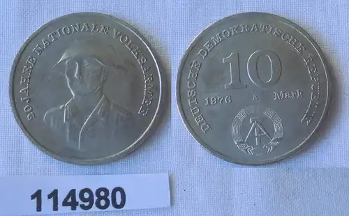 DDR Gedenk Münze 10 Mark 20 Jahre Nationale Volksarmee NVA 1976 (114980)