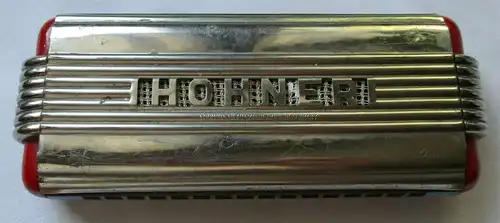 schöne Mundharmonika Hohner Fabrique en Allemagne rot blau (105623)