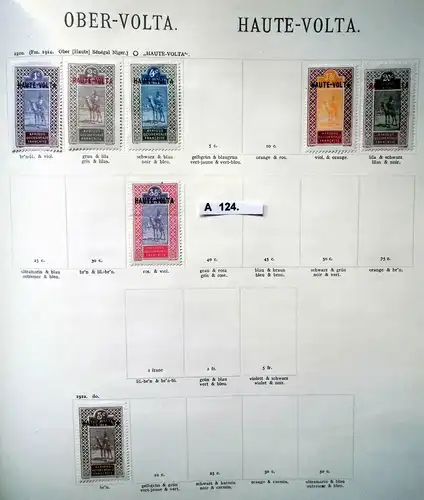 schöne hochwertige Briefmarkensammlung Ober Volta