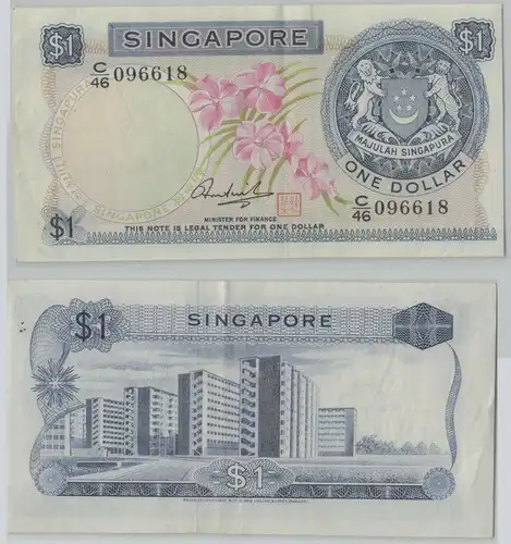 1 Dollar Banknote Singapore bankfrisch 1971 Pick 1 d (147336)