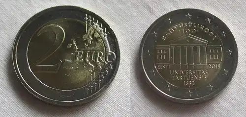 2 Euro Gedenkmünze Estland Universität Tartu 2019 Stgl. (159767)