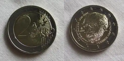 2 Euro Gedenkmünze Griechenland 150.Todestag von Andreas Kalvos 2019 St.(159613)