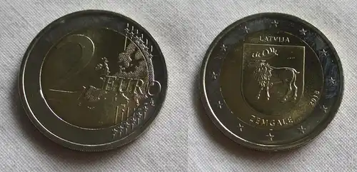 2 Euro Gedenkmünze Lettland Zemgale 2018 Stgl. (159926)