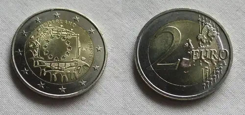 2 Euro Gedenkmünze Niederlande 30 JAHRE EUROPAFLAGGE 2015 Stgl. (159619)
