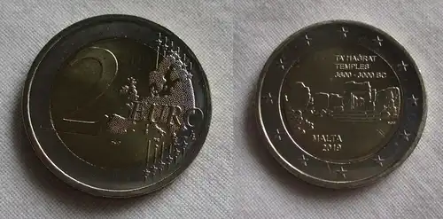 2 Euro Gedenkmünze Malta 2019 Ha' Hagrat Temples Stgl. (159764)