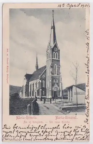 901223 Ak Budapest Maria Einsiedl neue Kirche nach East Indien 1901