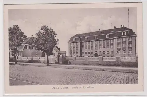 900191 Feldpost Labiau Polessk in Ostpreussen Schule mit Rektorhaus 1914