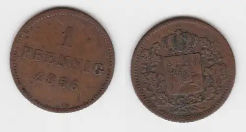 1 Pfennig Kupfer Münze Bayern 1856 1856 (143327)