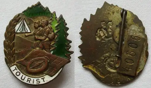 DDR Abzeichen Touristenabzeichen einstufig 1952 Verleihungsnummer 40606 (143480)