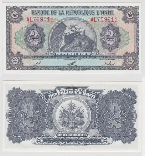 2 Gourde Banknote Banque de la Republique D´Haiti 1992 Pick 260 (138240)