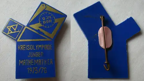 DDR Abzeichen XV. Kreisolympiade Junger Mathematiker OJM 1975/76 (154162)