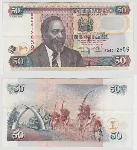 50 Shillings Banknote Kenia Kenya 01.06.2005 (133422)