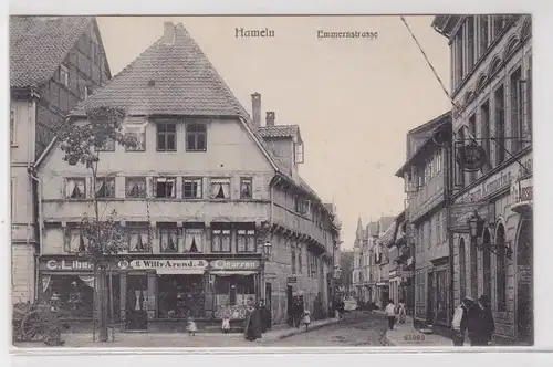 07265 Ak Hameln Emmernstraße mit Zigarrengeschäft Willy Arend 1907