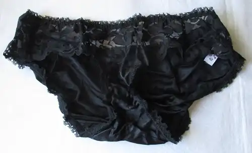 DDR Dessous Slip schwarz Spitze Dederon ungetragen Gr. 42 Marke Stretta (156823)