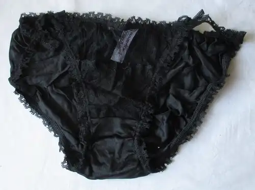 DDR Dessous Slip schwarz Spitze Dederon ungetragen Gr. 44 Marke Stretta (156777)