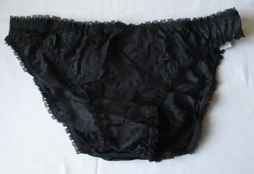 DDR Dessous Slip schwarz Spitze Dederon ungetragen Gr. 44 Marke Stretta (156711)