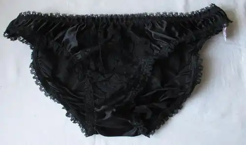 DDR Dessous Slip schwarz Spitze Dederon ungetragen Gr. 44 Marke Stretta (156834)