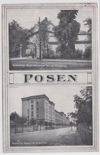 901525 Mehrbild Ak Posen Poznań Grenadier Kaserne um 1915