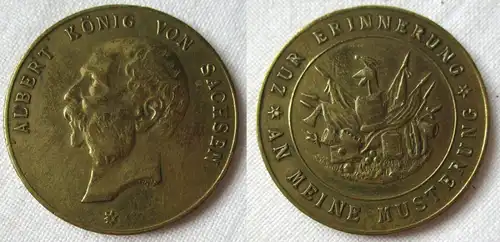 Medaille Zur Erinnerung an meine Musterung Albert König von Sachsen (117651)