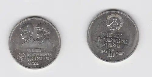 DDR Gedenk Münze 10 Mark 30 Jahre Kampfgruppen der Arbeiterklasse 1983 (133270)