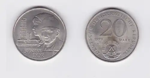 DDR Gedenk Münze 20 Mark 30.Jahrestag der DDR 1979 (119713)