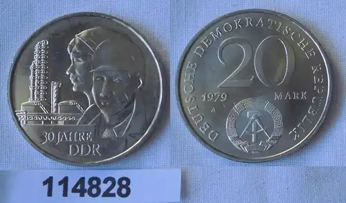 DDR Gedenk Münze 20 Mark 30.Jahrestag der DDR 1979 (114828)