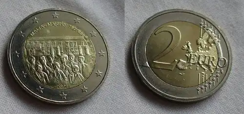 2 Euro Gedenkmünze Malta 2012 Mehrheitswahlrecht mit Münzzeichen Mzz (161186)