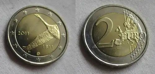 2 Euro Gedenkmünze Finnland 200 Jahre Nationalbank 2011 Stgl.  (159065)