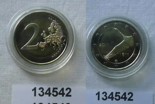 2 Euro Bi-Metall Münze Finnland Nationalbank 2011 Stempelglanz (134542)