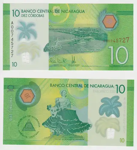 10 Córdobas Banknoten Nicaragua 2014 kassenfrisch (150578)