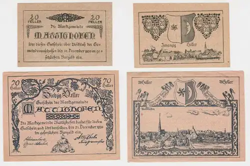 20 und 70 Heller Banknoten Attighofen (134662)