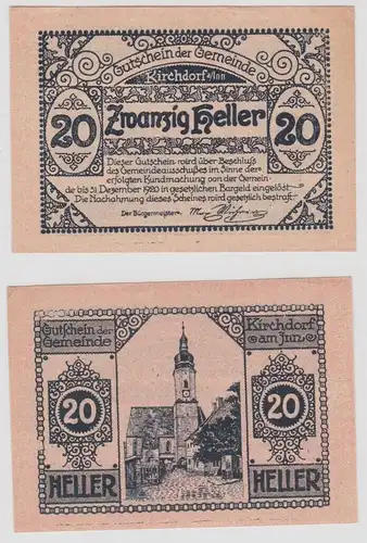 20 Heller Banknote Kirchdorf an der Inn 1920 (131192)