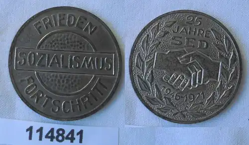 DDR Medaille 25 Jahre SED 1946-1971 Frieden Sozialismus Fortschritt (114841)