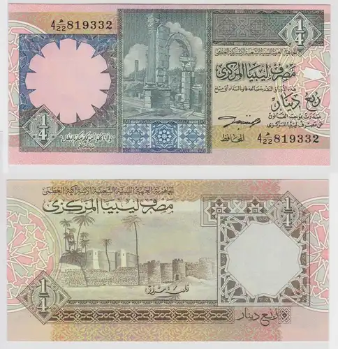 1/4 Dinar Banknote Libyen Libya (1991) kassenfrisch Pick 57b (127138)