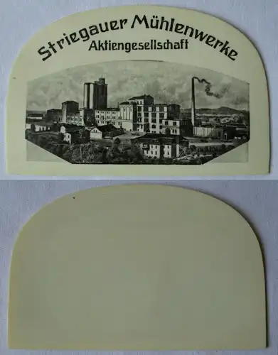 Reklame Teigschaber Teigkarte Werbung Striegauer Mühlenwerke AG (104395)