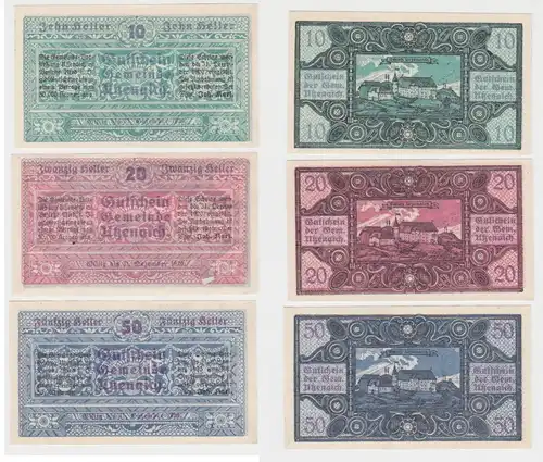 10, 20, und 50 Heller Banknote Utzenaich (131795)