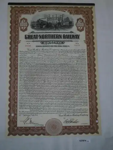 1000 Dollar Aktie Great Northern Railway Company 1. Juli 1926 (127874)