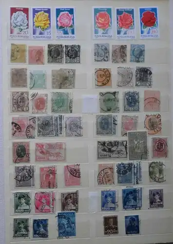 kleine alte Briefmarken Sammlung Rumänien etwa 100 Marken ab 1880 (115217)