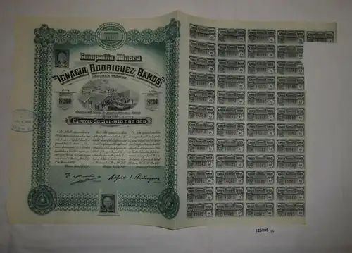 200 Pesos Aktie Compania Minera "Ingnacio Rodriguez Ramos" Mexiko 1910 (126906)