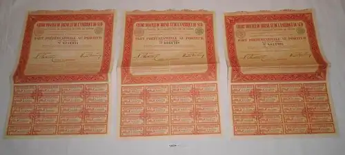 7 Stück Aktien Credit Foncier du Bresil et de L`Amerique du Sud 1939 (128234)