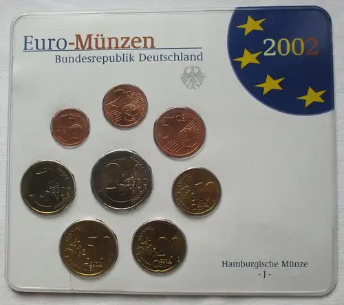 BRD KMS Kursmünzensatz Umlaufmünzenserie 2002 - J - Hamburg Stgl. (107238)