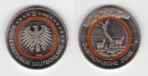 5 Euro Sammlermünze Deutschland 2018 F Subtropische Zone (117850)