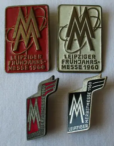 DDR Abzeichen Leipziger Messe Frühjahr + Herbst 1960 Inland + Ausland (143504)