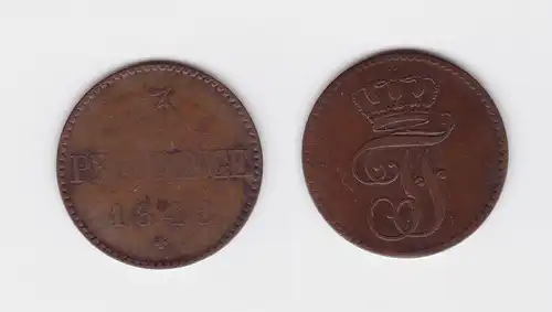 3 Pfennige Kupfer Münze Mecklenburg Schwerin 1848 (119323)